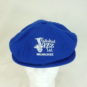 Vintage Flat Cap Snap Back Milwaukee‎ Unlimited Jazz Ltd Hat Sportcap Blue